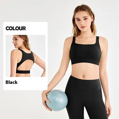 Sports Underwear Women's Chest Pad Nude Feel Tight Yoga Cover Supernumerary Breast Fitness Vest Black - Shop at LoveMi