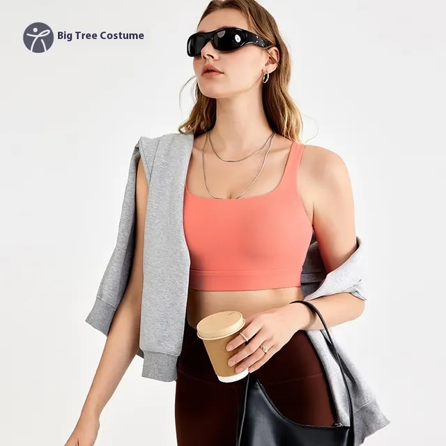 Sports Underwear Women's Chest Pad Nude Feel Tight Yoga Cover Supernumerary Breast Fitness Vest Naughty Pink - Shop at LoveMi