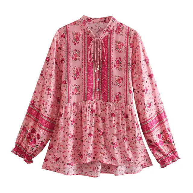 Long Sleeve Positioning Rayon Belt Shirt - Shop at LoveMi