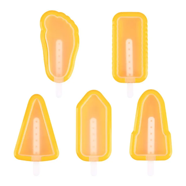 Silicone Ice Cream Mold Yellow Five Piece Set - Shop at LoveMi