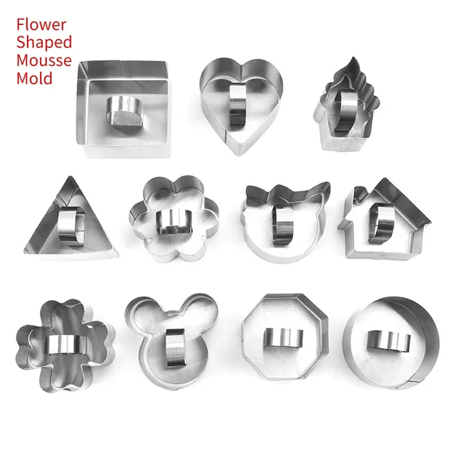 Stainless Steel Mousse Circle Baking Mold Flower Shaped Mousse Mold - Shop at LoveMi