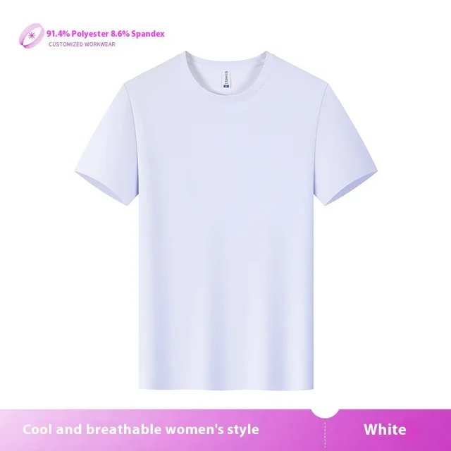 Couple's Sports Quick drying T shirt Ice Silk Mesh Outdoor 2501 Female White - Shop at LoveMi