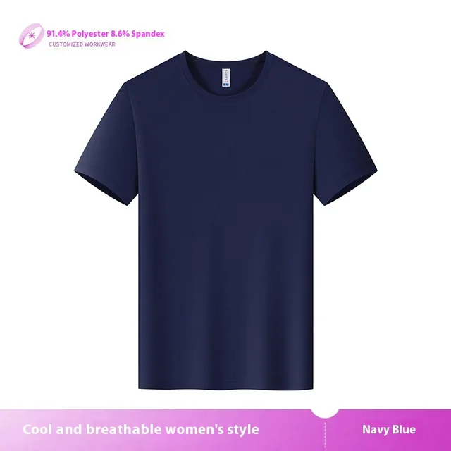 Couple's Sports Quick drying T shirt Ice Silk Mesh Outdoor 2501 Women'S Navy Blue - Shop at LoveMi