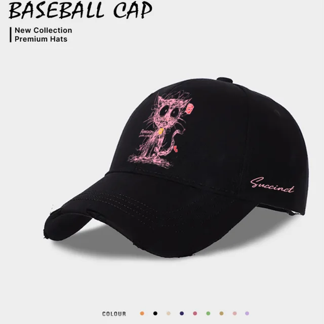 European And American Style Casual Baseball Cap For Women Black - Shop at LoveMi