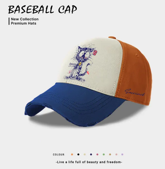 European And American Style Casual Baseball Cap For Women Blue - Shop at LoveMi