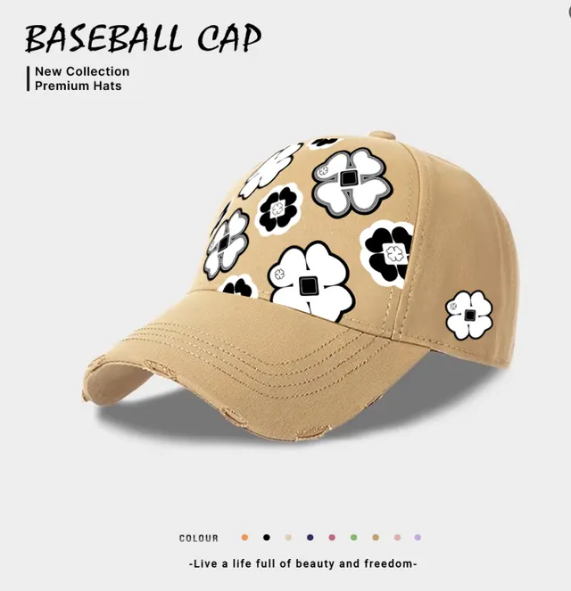 European And American Style Casual Baseball Cap For Women Beige - Shop at LoveMi