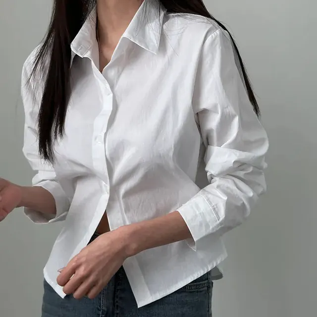 Women's Loose Petite Top Shirt White - Shop at LoveMi