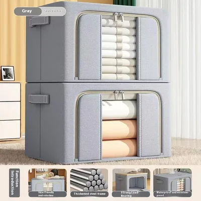 Household Oxford Cloth Clothing Storage Box Smoky Gray - Shop at LoveMi