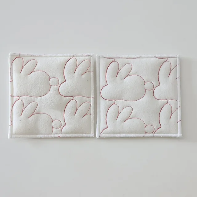 Quilted Cotton Coaster Cloth Anti scald Thermal Pad White - Shop at LoveMi