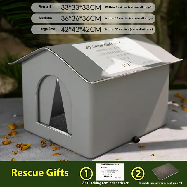 Winter Warm And Waterproof Love Stray Cat Nest Pet Wandering Nest Gray - Shop at LoveMi