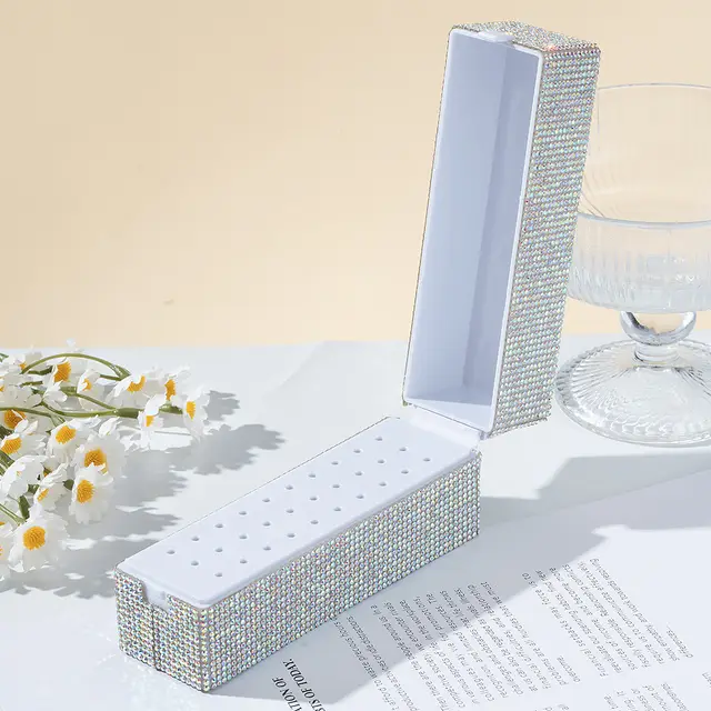 Manicure Grinding Head Storage Box White Ab - Shop at LoveMi
