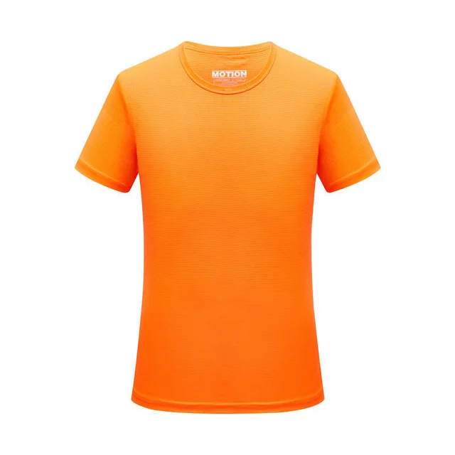 Ice Silk Small Checkered Sports Quick drying Short sleeved T shirt Orange - Shop at LoveMi