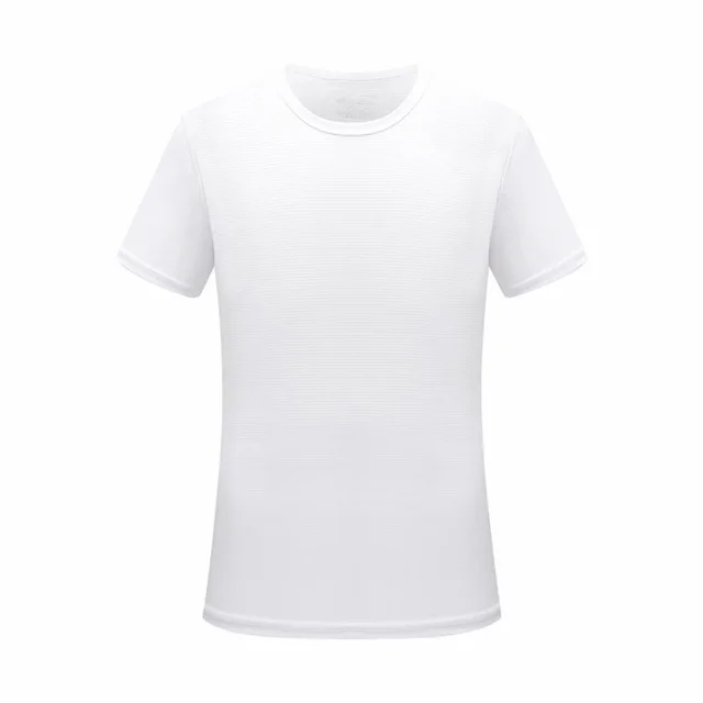 Ice Silk Small Checkered Sports Quick drying Short sleeved T shirt White - Shop at LoveMi