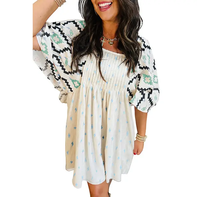 European And American Personalized Trendy Printed Pleated Skirt P420 - Shop at LoveMi