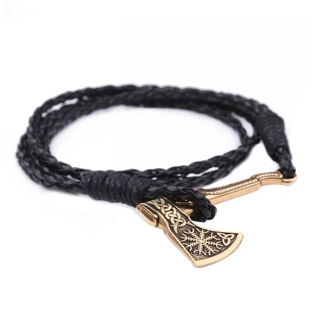 Men's Cowhide Woven Multi layer Bracelet Prepare Ancient & Gold - Shop at LoveMi
