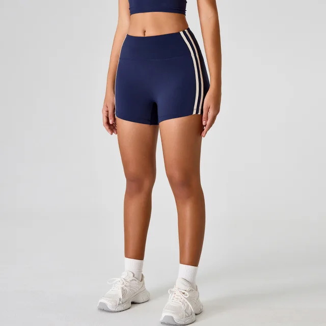 Quick drying Fitness Shorts Outer Wear Running Exercise Shorts Dark Blue Hit White New Color - Shop at LoveMi