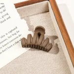 Frosted Hair Clip Cute Hair Updo Grip Women's High Hair Accessories - Corrugated Milk Coffee - View 1