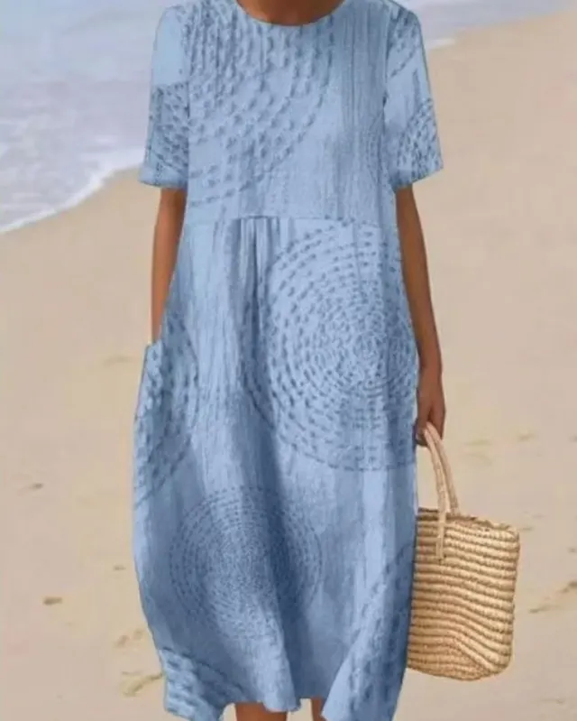 Printing Temperament Long Dress Fitted Comely Casual Skirt Dddxcq10 - Shop at LoveMi