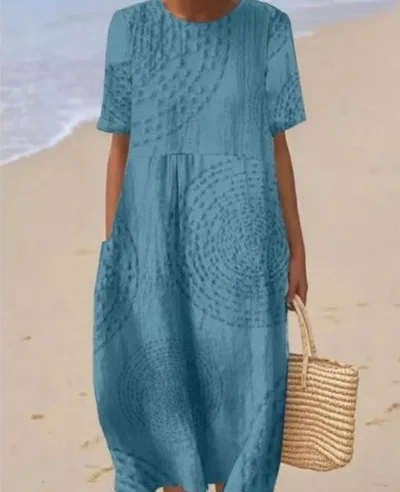 Printing Temperament Long Dress Fitted Comely Casual Skirt Dddxcq11 2Xl - Shop at LoveMi