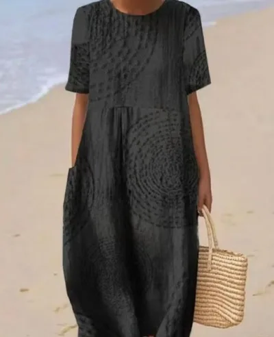 Printing Temperament Long Dress Fitted Comely Casual Skirt Dddxcq12 M - Shop at LoveMi