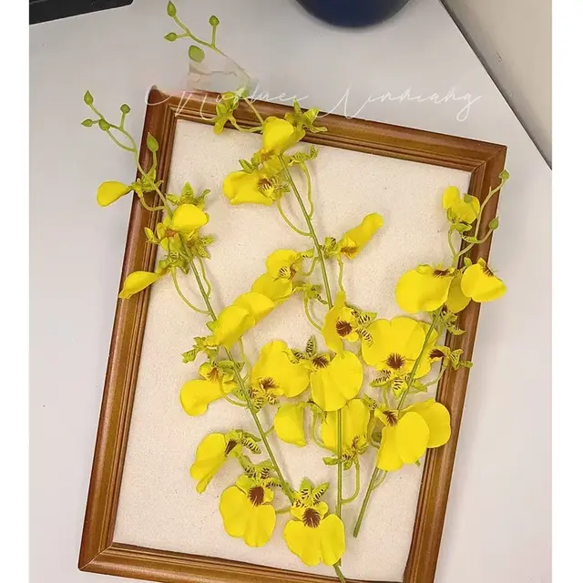 Forest Style Embellishment Simulation Yellow Hairpin Yellow Orchid Headdress Suit - Shop at LoveMi