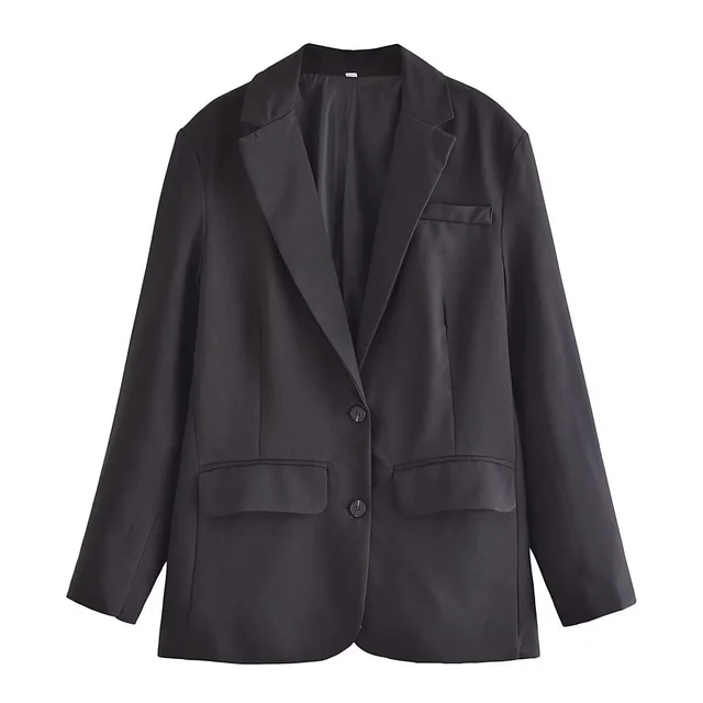 Autumn And Winter New European And American Style Fashion Single breasted Suit Jacket For Women Black - Shop at LoveMi