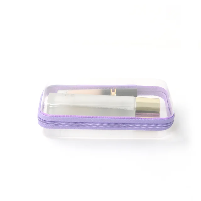 Travel Storage Bag Suit Cosmetic Zipper Buggy Bag Portable Stationery Storage Box Purple - Shop at LoveMi