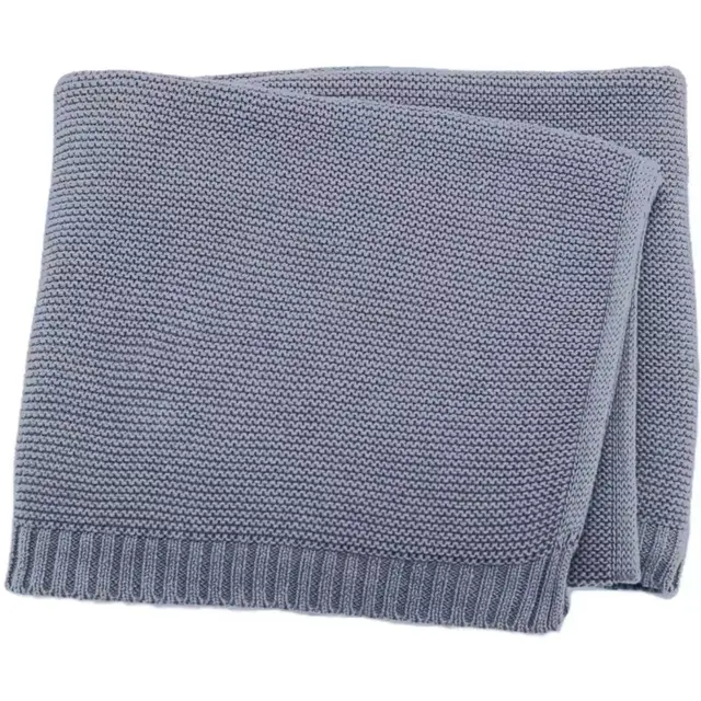 Embroidered Name Baby Knitted Cotton Nap Personality Sofa Blanket Medium Gray - Shop at LoveMi