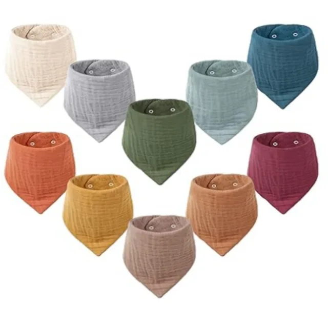 Baby Headscarf, Saliva Bib, Pure Cotton Set - Shop at LoveMi