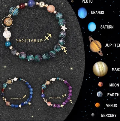 Crystal Stone Zodiac Sign Bracelet K - Shop at LoveMi