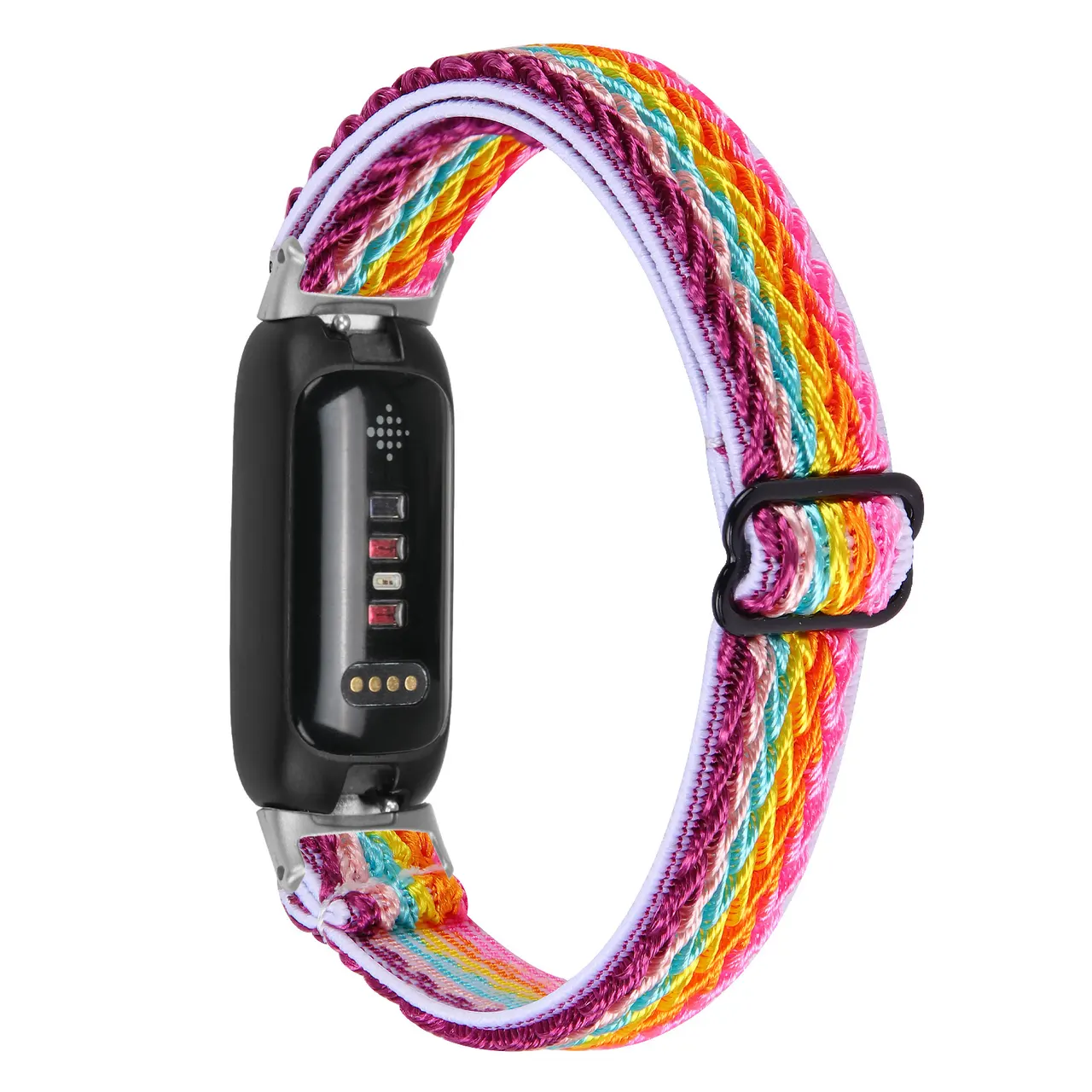Elastic Herringbone Single Circle Adjustable Watch Band - Rainbow