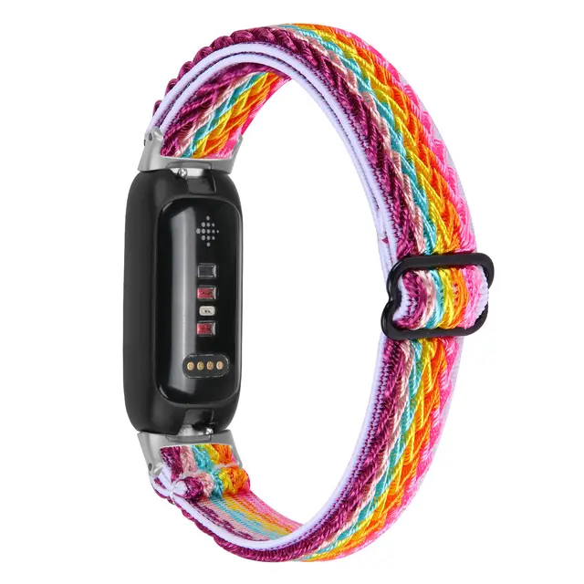 Elastic Herringbone Single Circle Adjustable Watch Band Rainbow - Shop at LoveMi