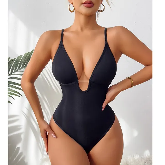 Women's Corset Sexy Deep V Belly Contracting And Hip Lifting Black - Shop at LoveMi