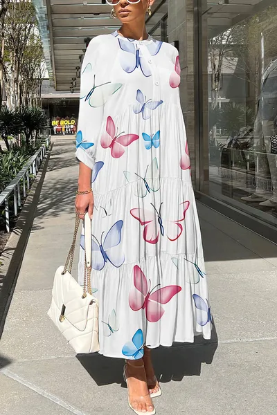 Women's Three Quarter Sleeve Skirt 411E379 Style 3 S - Shop at LoveMi