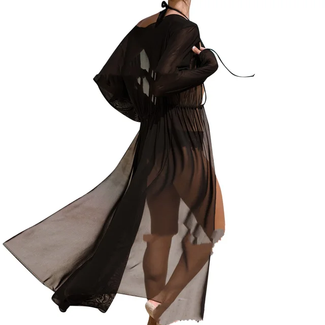 Outerwear Mid length Thin Long sleeve Sun Protection Shirt Top Black - Shop at LoveMi