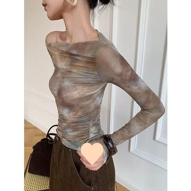 Slim fit Slimming Bottoming Shirt Drying Top Picture Color - Shop at LoveMi