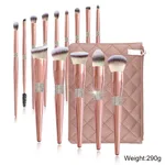 Rose Gold 14Pcs Zipper Bag