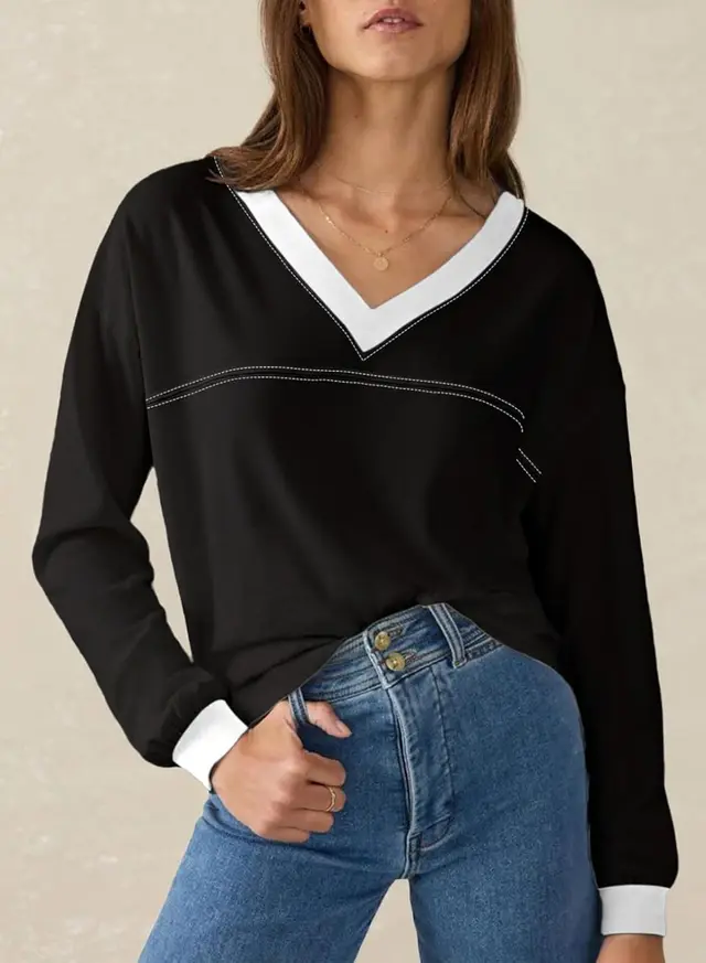 Thin Top Casual All matching Women Black - Shop at LoveMi