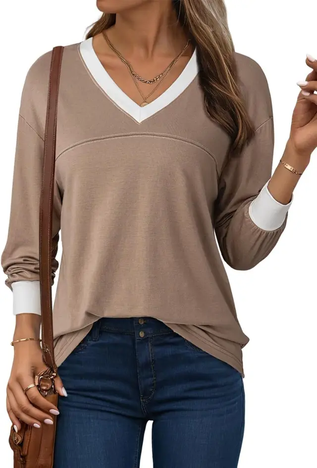 Thin Top Casual All matching Women Caramel - Shop at LoveMi