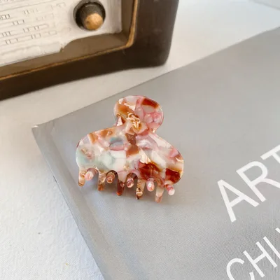 Korean Style Cellulose Acetate Sheet Hair Accessories Trumpet Simplicity Temperament Hair Claw Women Floral Coffee - Shop at LoveMi