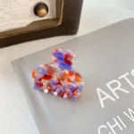 Korean Style Cellulose Acetate Sheet Hair Accessories Trumpet Simplicity Temperament Hair Claw Women - Mermaid Purple