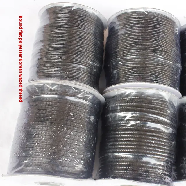 Wax Thread Environmentally Friendly DIY Colored Polyester Black 4Mm - Shop at LoveMi