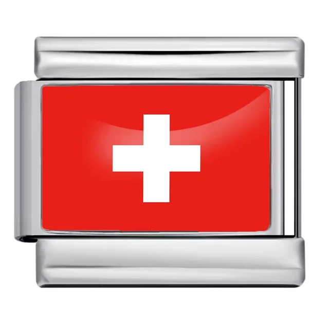 World Flag Photo Epoxy Series Bracelet Accessories Icy000Ch Switzerland - Shop at LoveMi