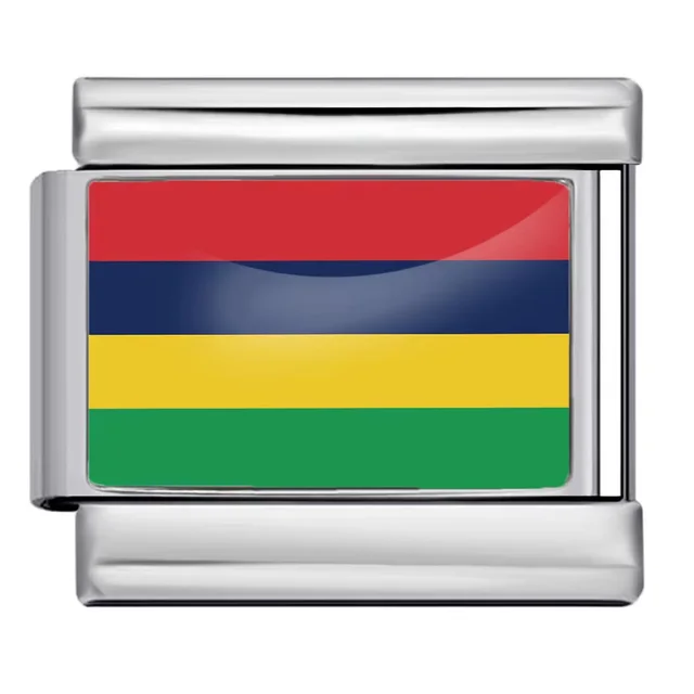 World Flag Photo Epoxy Series Bracelet Accessories Icy000Mu Mauritius - Shop at LoveMi