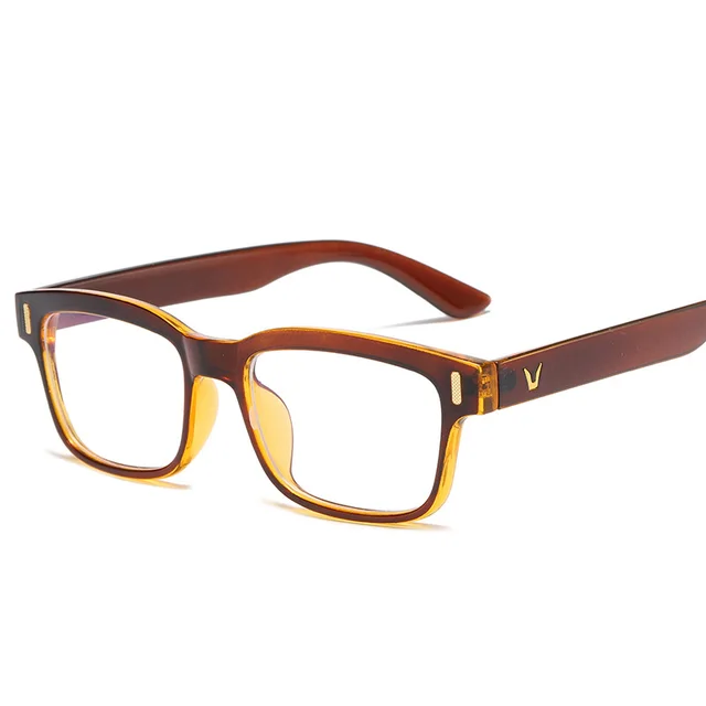 Retro Small Box Rice Nail Style Personalized Sunglasses With UV Protection Transparent Tea Frame - Shop at LoveMi