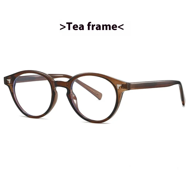 Fashion Plain Glasses Retro Rivet Frame Glasses Anti Blue Light C2 - Shop at LoveMi