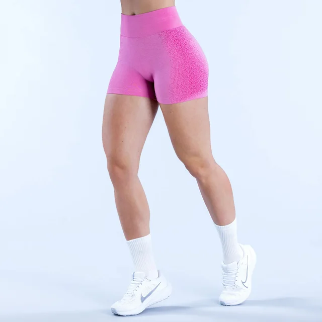 Seamless High Waist Workout Hip Lifting Sport Shorts Flamingo Pink - Shop at LoveMi