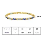 3X200Mm Plated 14K Gold