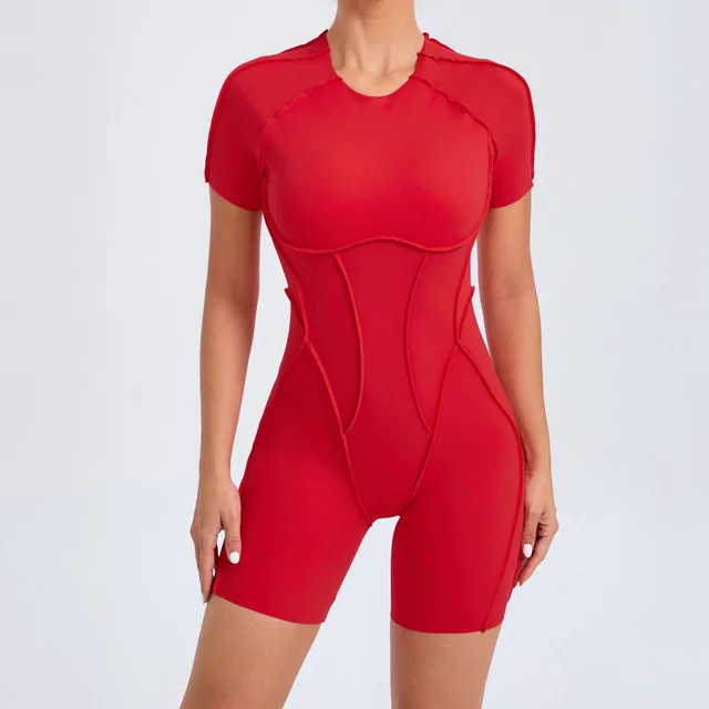 Backless Short Sleeve One piece Red - Shop at LoveMi