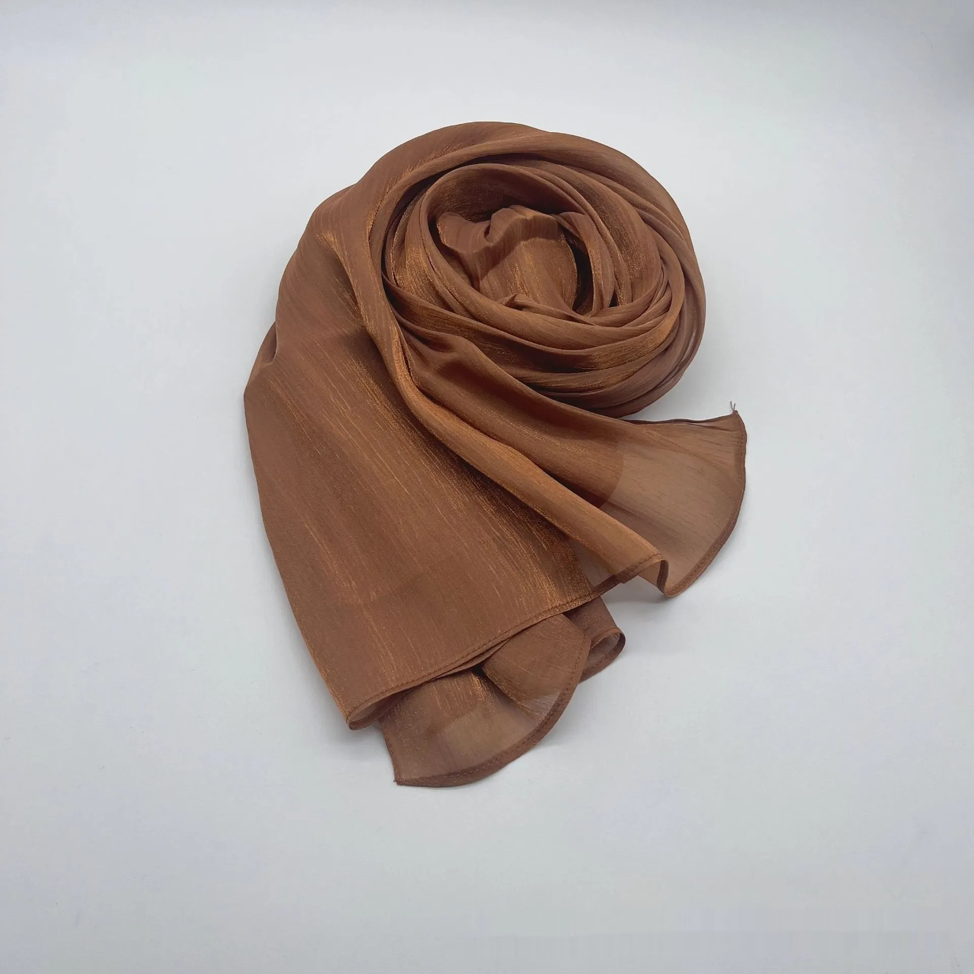 Shiny Satin Scarf Malay Scarf - Style 15